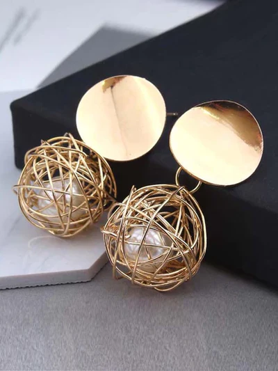 FIELDS OF GOLD DROP EARRINGS